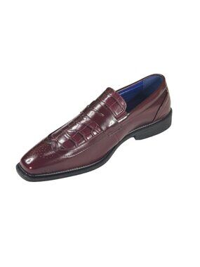 Roberto Chillini 6572 Men’s Croc Embossed Penny Loafers Classic Slip-On